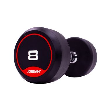 image of Jordan Fitness 8kg Classic Rubber Dumbbells (x2)